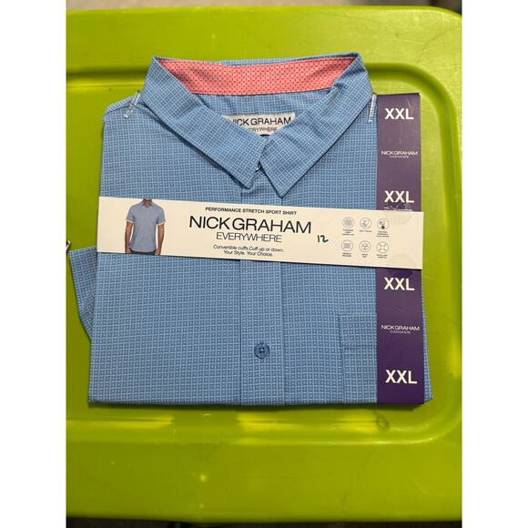 Performance Stretch Sport Button Down Shirt Men’s Size XXL - Picture 1 of 2